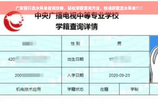 广发银行流水账单查询攻略，轻松掌握查询方法，快速获取流水账单?⚡️