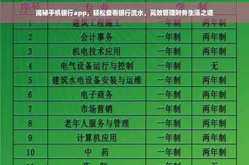 揭秘手机银行app，轻松查看银行流水，高效管理财务生活之道