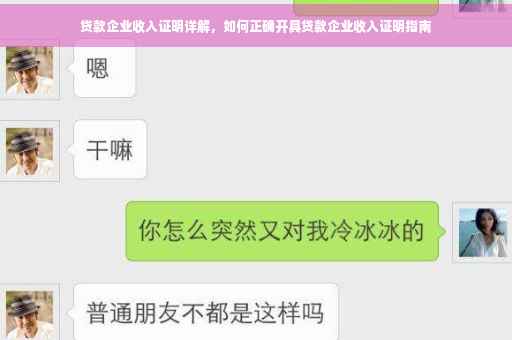 贷款企业收入证明详解，如何正确开具贷款企业收入证明指南