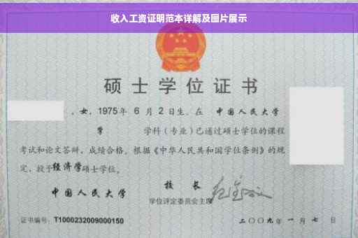 收入工资证明范本详解及图片展示