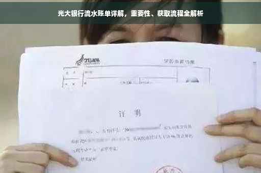 光大银行流水账单详解，重要性、获取流程全解析