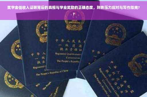 奖学金低收入证明背后的真相与学业奖励的正确态度，财务压力应对与写作指南??