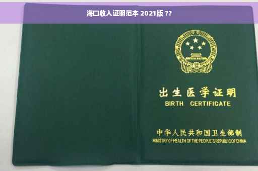 海口收入证明范本 2021版 ??