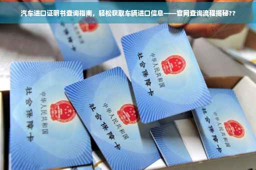 汽车进口证明书查询指南，轻松获取车辆进口信息——官网查询流程揭秘??