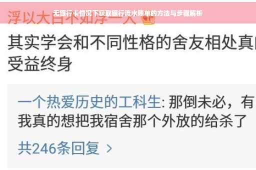 无银行卡情况下获取银行流水账单的方法与步骤解析