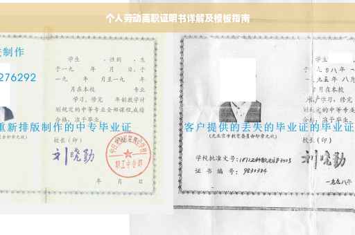 个人劳动离职证明书详解及模板指南