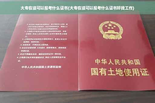 大专在读可以报考什么证书(大专在读可以报考什么证书好找工作)