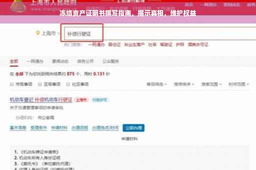 冻结资产证明书撰写指南，揭示真相，维护权益