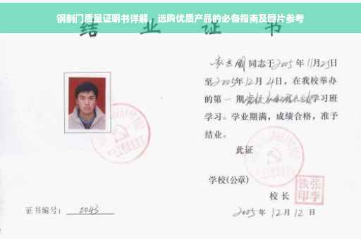 钢制门质量证明书详解，选购优质产品的必备指南及图片参考