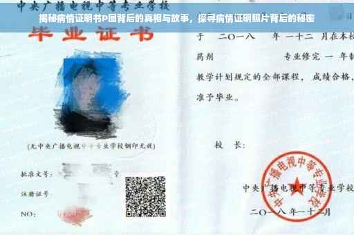揭秘病情证明书P图背后的真相与故事，探寻病情证明照片背后的秘密