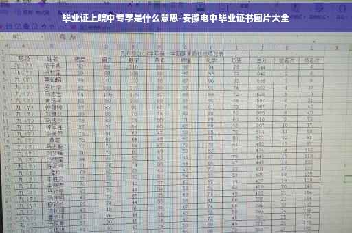 毕业证上皖中专字是什么意思-安徽电中毕业证书图片大全