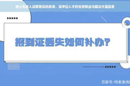 博士无收入证明背后的故事，高学历人才的生存挑战与解决方案探索