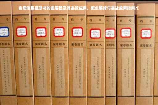 资质使用证明书的重要性及其实际应用，概念解读与实战应用指南?✨