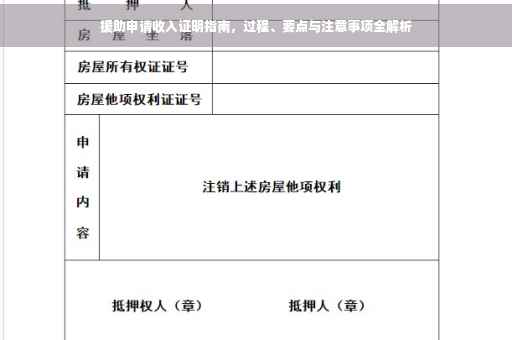 援助申请收入证明指南，过程、要点与注意事项全解析