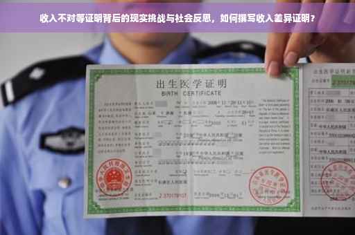 收入不对等证明背后的现实挑战与社会反思，如何撰写收入差异证明？