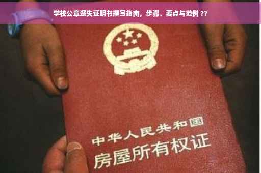 学校公章遗失证明书撰写指南，步骤、要点与范例 ??