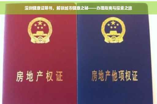 深圳健康证明书，解锁城市健康之秘——办理指南与探索之旅