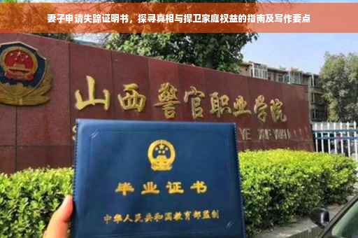 妻子申请失踪证明书，探寻真相与捍卫家庭权益的指南及写作要点