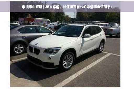 申请事由证明书范文详解，如何撰写有效的申请事由证明书？