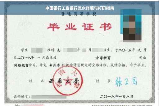 中国银行工资银行流水详解与打印指南