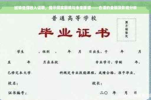 城镇低保收入证明，揭示现实困境与未来展望——合适的金额及影响分析