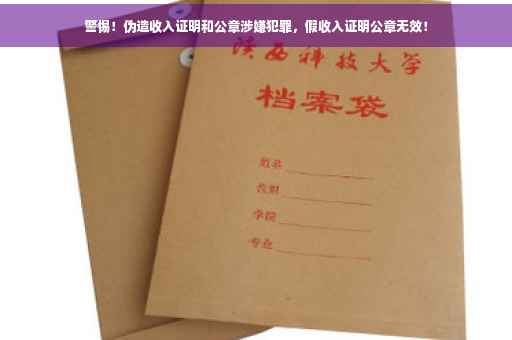警惕！伪造收入证明和公章涉嫌犯罪，假收入证明公章无效！