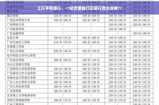 工行手机银行，一站式便捷打印银行流水攻略??