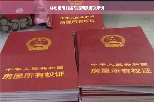 林地证明书撰写指南及范文示例