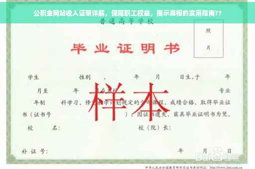 公积金网站收入证明详解，保障职工权益，揭示真相的实用指南??
