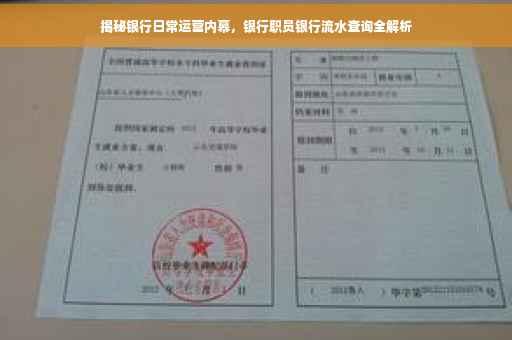 揭秘银行日常运营内幕，银行职员银行流水查询全解析