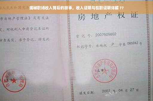 揭秘职场收入背后的故事，收入证明与在职证明详解 ??