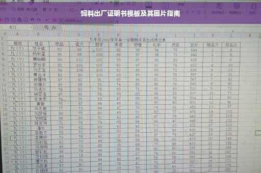 饲料出厂证明书模板及其图片指南