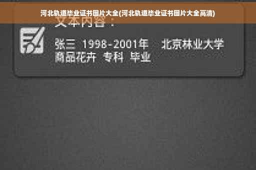 河北轨道毕业证书图片大全(河北轨道毕业证书图片大全高清)