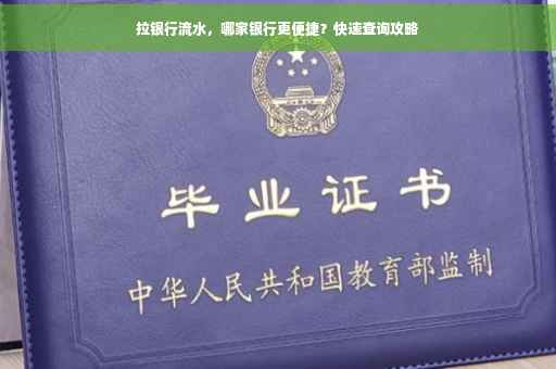 拉银行流水，哪家银行更便捷？快速查询攻略
