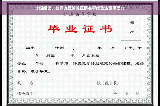 详细解读，如何办理赡养证明书手续及注意事项??