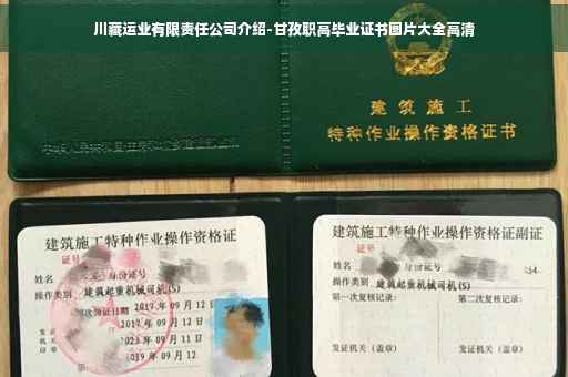 川藏运业有限责任公司介绍-甘孜职高毕业证书图片大全高清