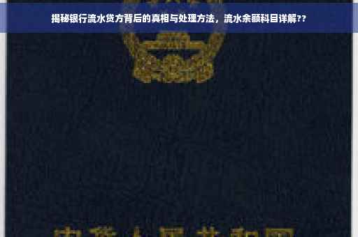 揭秘银行流水贷方背后的真相与处理方法，流水余额科目详解??