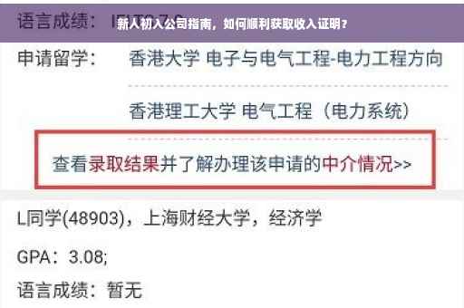 新人初入公司指南，如何顺利获取收入证明？