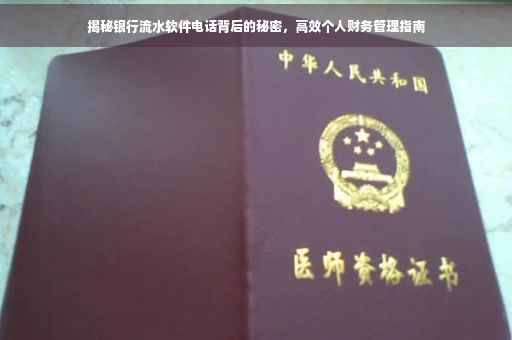 揭秘银行流水软件电话背后的秘密，高效个人财务管理指南