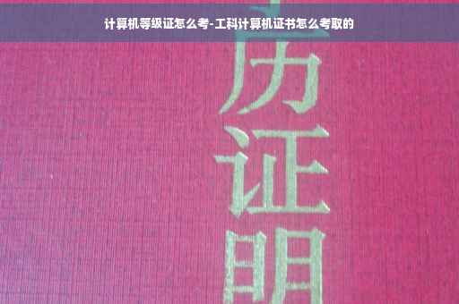 计算机等级证怎么考-工科计算机证书怎么考取的