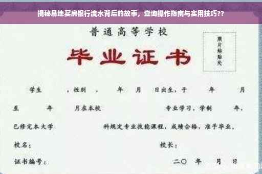 揭秘易地买房银行流水背后的故事，查询操作指南与实用技巧??