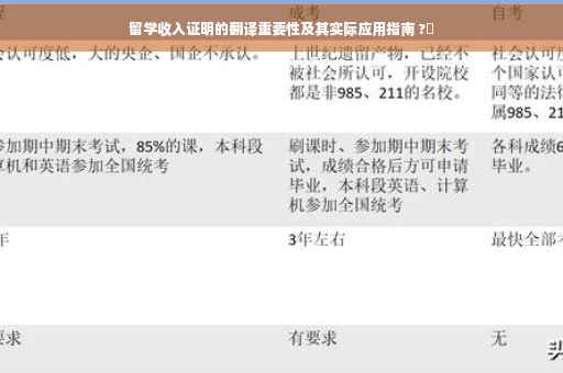 留学收入证明的翻译重要性及其实际应用指南 ?✨