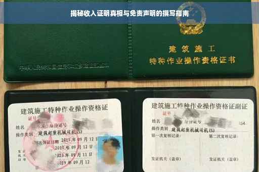 揭秘收入证明真相与免责声明的撰写指南