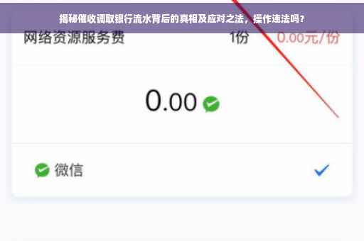 揭秘催收调取银行流水背后的真相及应对之法，操作违法吗？