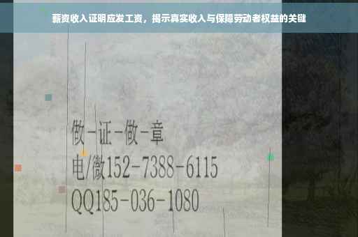 薪资收入证明应发工资，揭示真实收入与保障劳动者权益的关键
