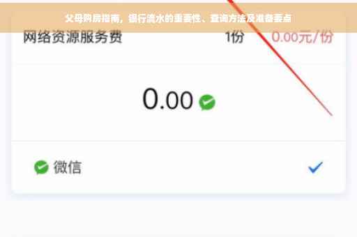 父母购房指南，银行流水的重要性、查询方法及准备要点