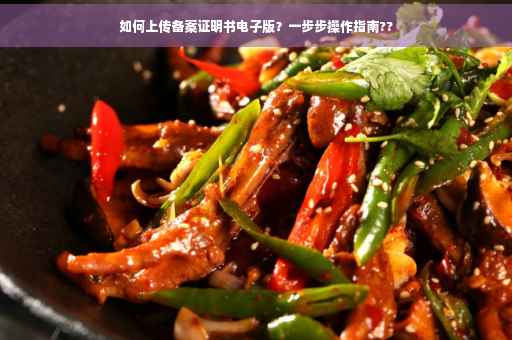 如何上传备案证明书电子版？一步步操作指南??