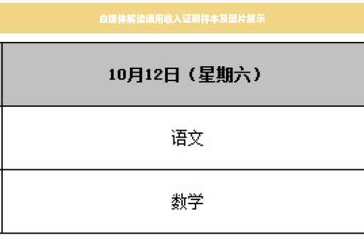 自媒体解读通用收入证明样本及图片展示