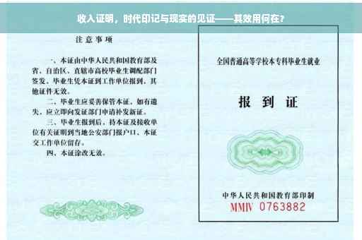 收入证明，时代印记与现实的见证——其效用何在？