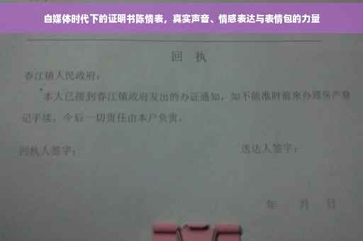 自媒体时代下的证明书陈情表，真实声音、情感表达与表情包的力量